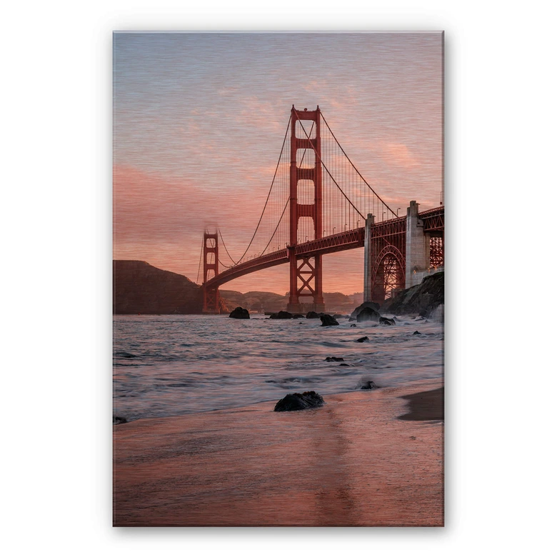 Alu-Dibond met kopereffect Colombo - Golden Gate Bridge 