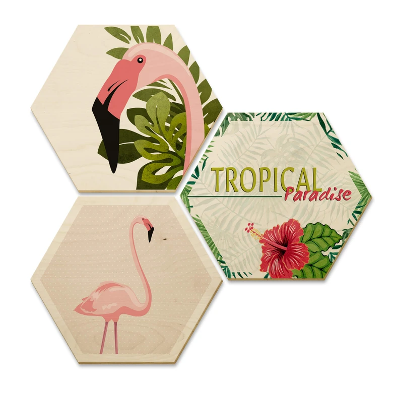 Hexagon Berkenfineer - Flamingo 