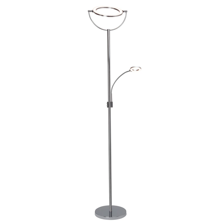 LED-Stehleuchte Fabian mit Leselicht,  191 x 61 cm, Metall Stehlampe, dimmbar 