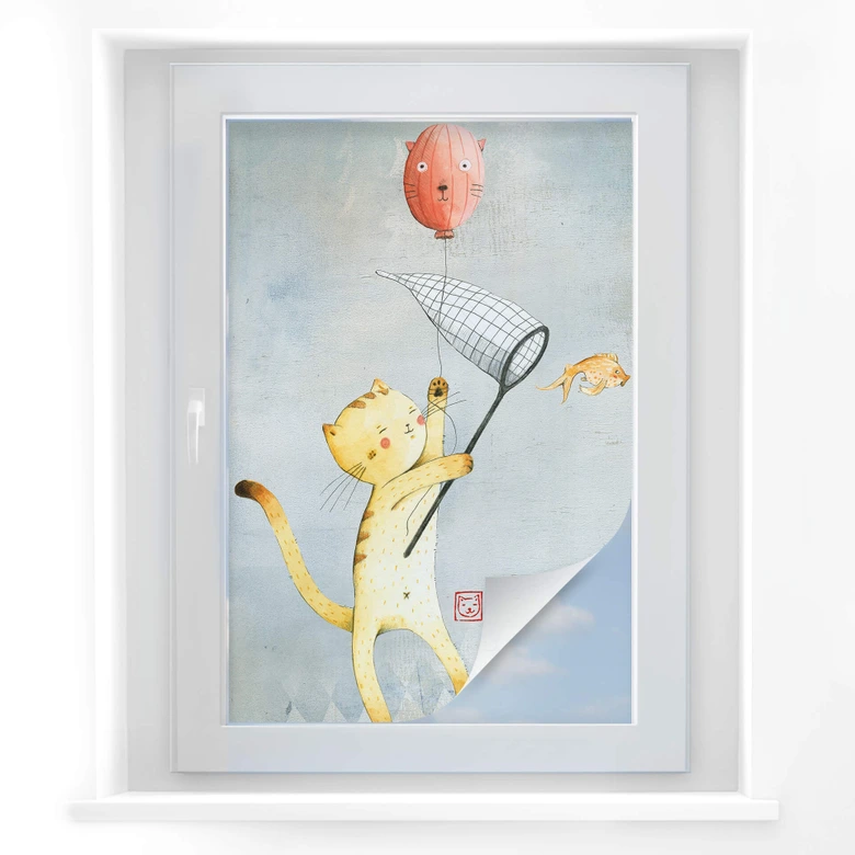 Loske privacy film - Gato con globo 