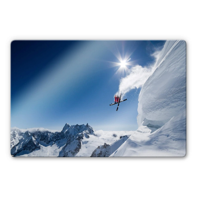 Glasbild Tristan - Wintersport 