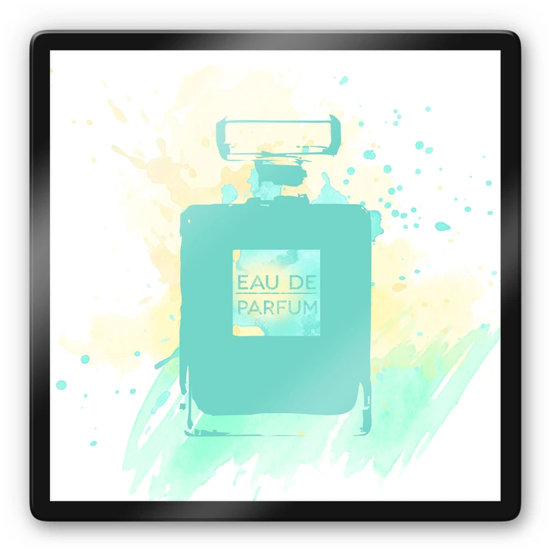 Glasbild Eau de Parfum Aquarell - Mint 