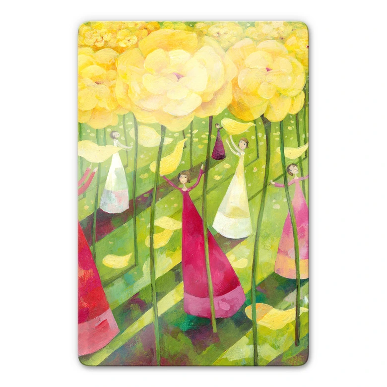 Glasbild Blanz - Blumenwiese  
