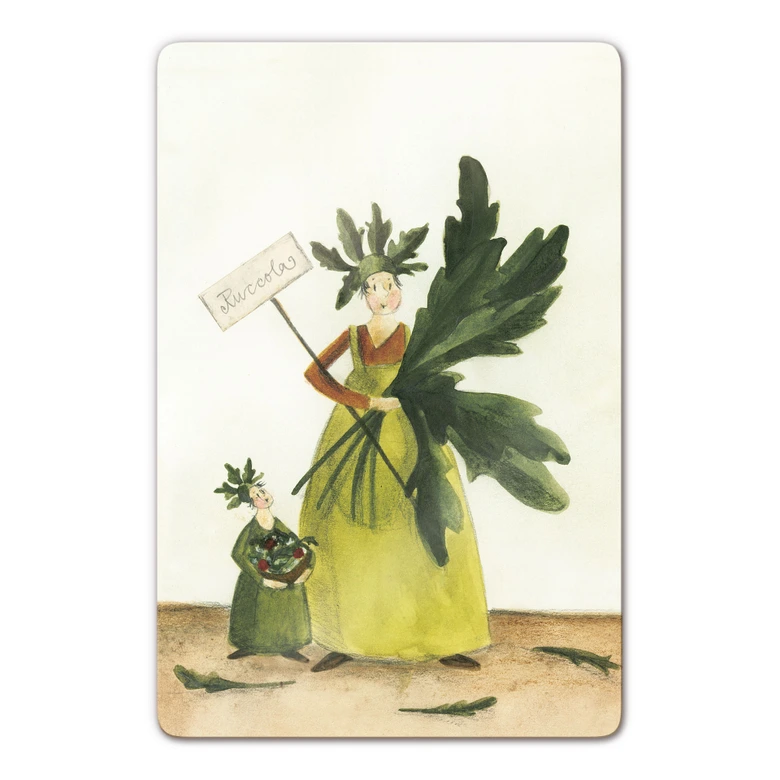 Glasbild Leffler - Ruccolamädchen 