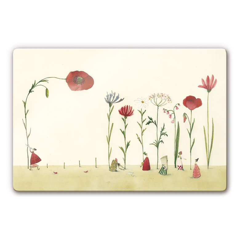 Glasbild Leffler - Blumensamen 