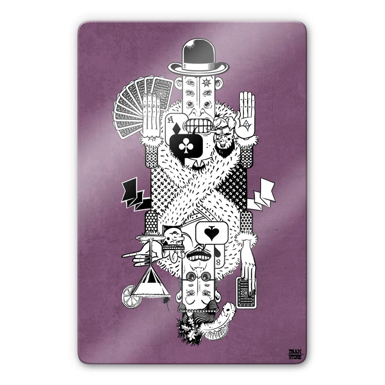 Glasbild Drawstore - Playing Cards 