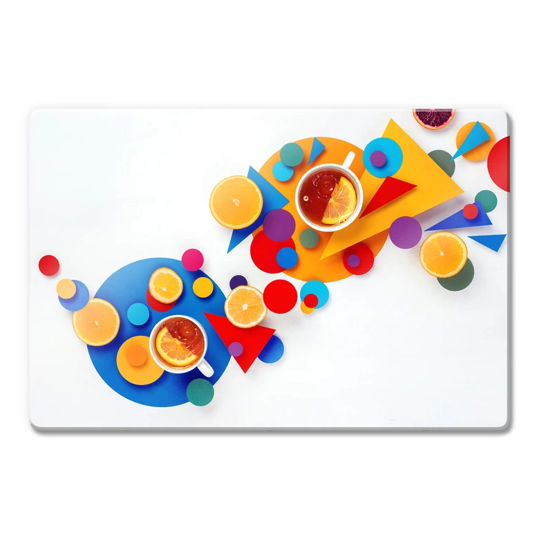 Glasbild Belenko - Suprematic Tea Party  