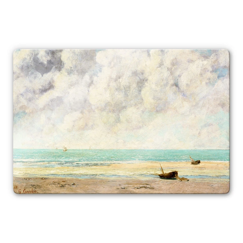 Glasbild Courbet - Die ruhige See 