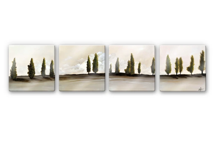 Tableau en verre - Fedrau - Paix (4 parties) 
