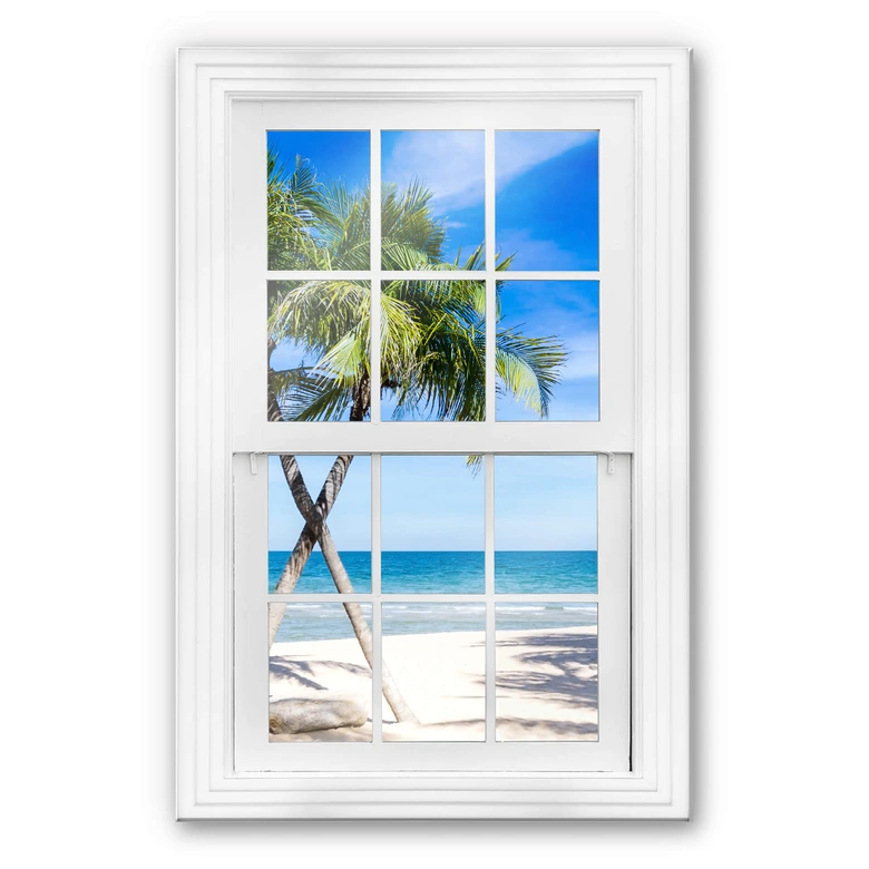Glasbild 3D Fenster - Atlantic Ocean 
