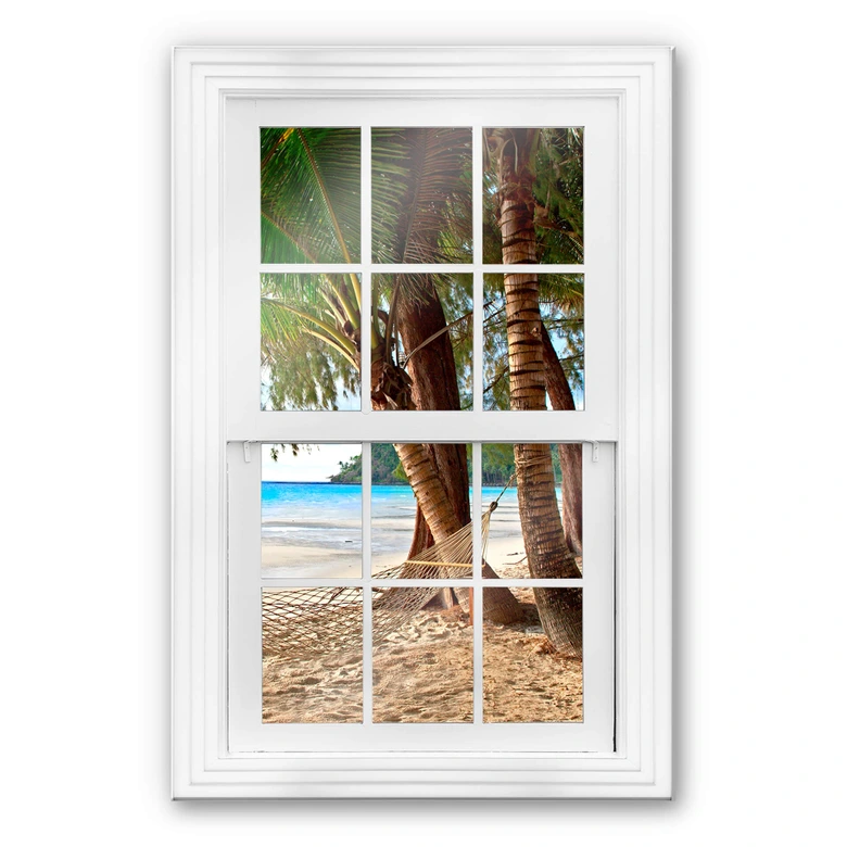 Trompe L'oeil Glass Print - Hammock 