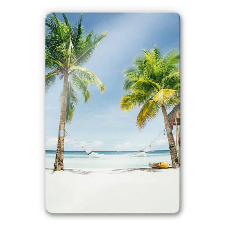 Glasbild  - Hammock in Paradise 