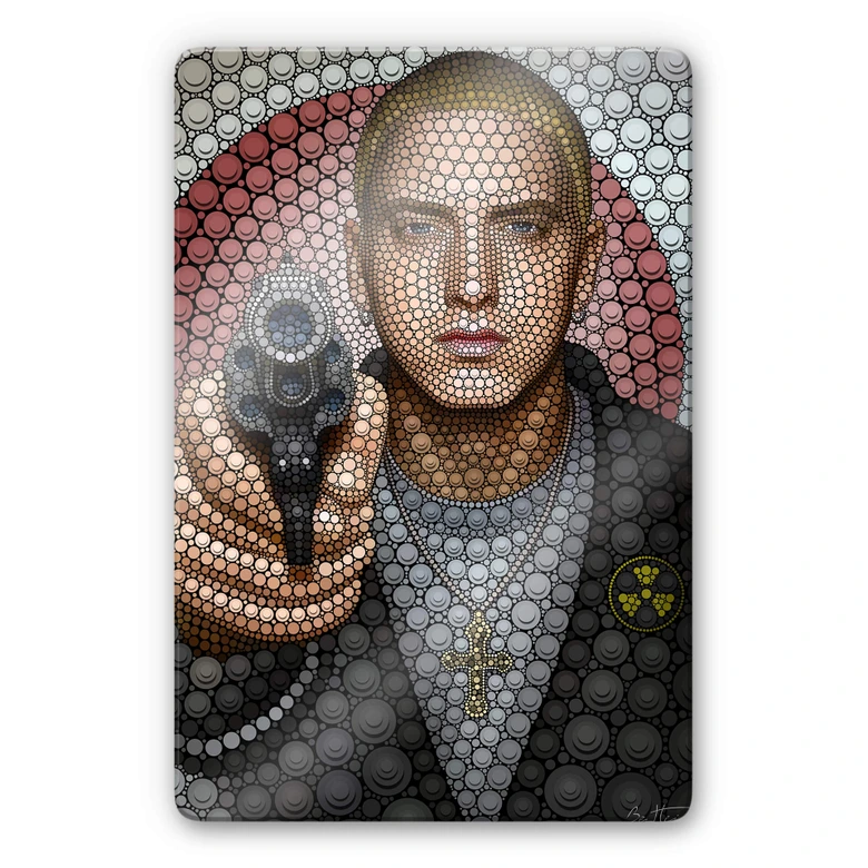 Glasbild Ben Heine - Circlism: Eminem 