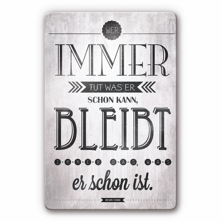 Glasbild Wer immer tut was er schon kann 