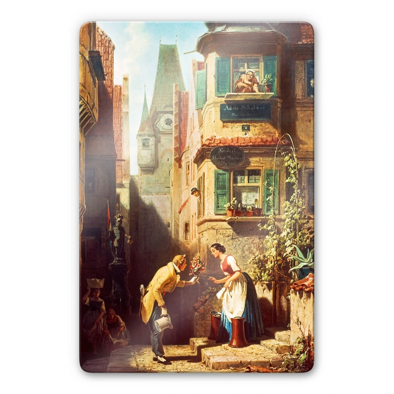 Glasbild Spitzweg - Der ewige Hochzeiter 