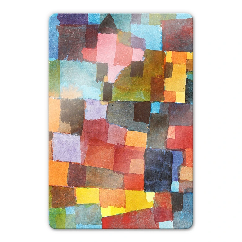 Glasbild Klee - Raumarchitekturen 