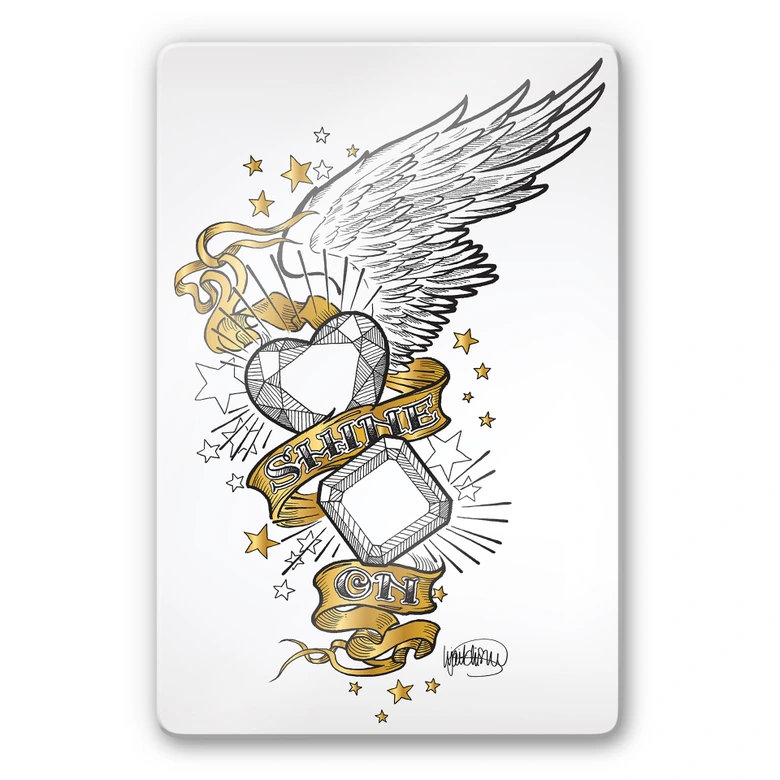 Glasschilderijen LA Ink Shine On 