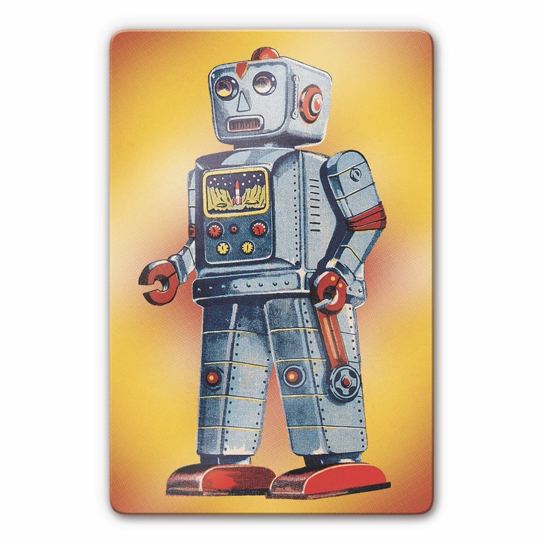 Glasbild Robot 