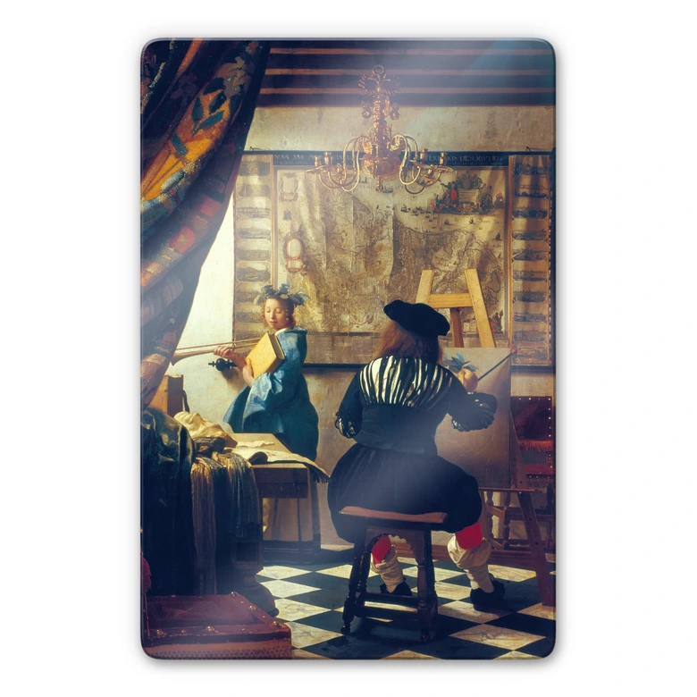 Tableau en verre Vermeer - La peinture 