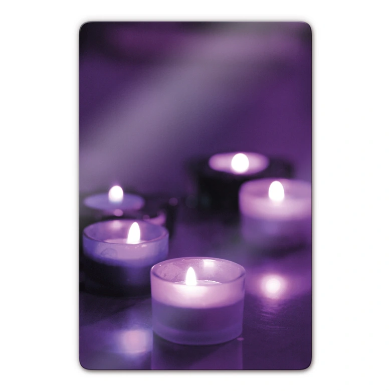 Glasbild Candle Berry 