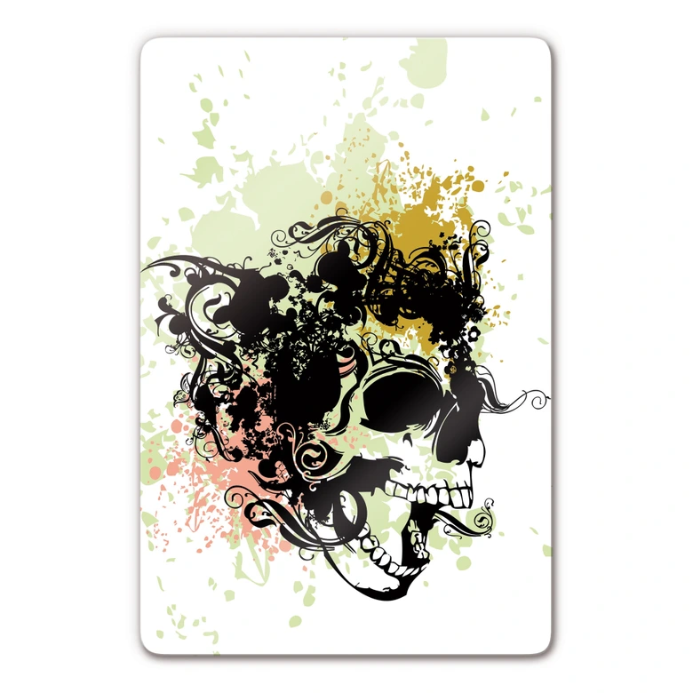 Glasbild Skull Tribal 