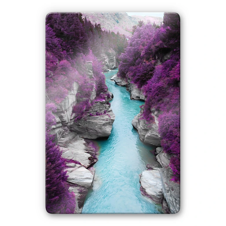 Glasbild Kawarau River - Panorama 