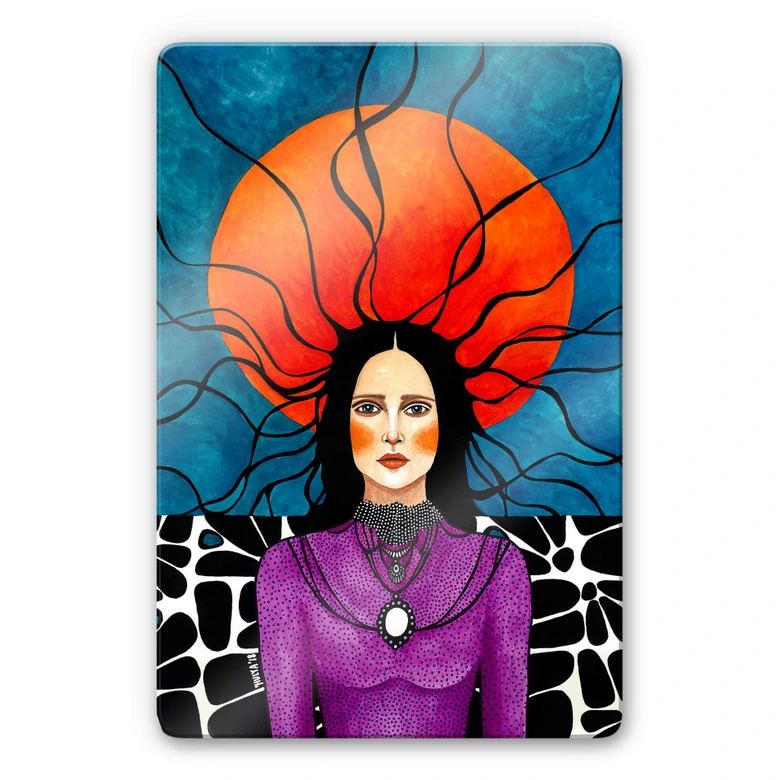 Glasbild Hülya - Stilles Geschehen 