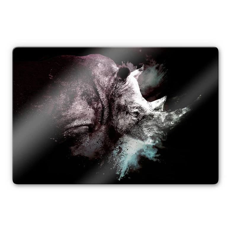 Glasbild Hugonnard - Wild Explosion: Nashorn 