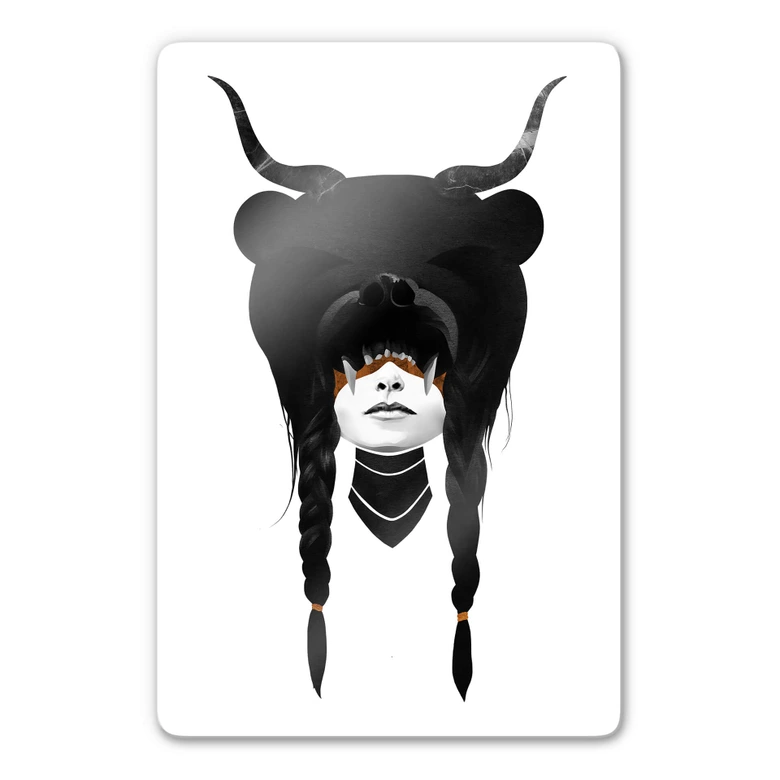 Glasbild Ireland - Bear Warrior - Bärenkriegerin 