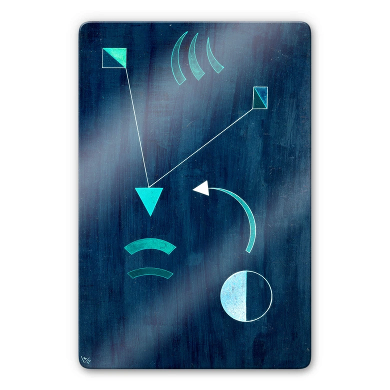 Glasbild Kandinsky - Dahin 