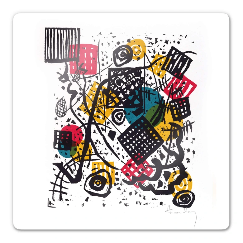 Glasbild Kandinsky - Kleine Welten V 