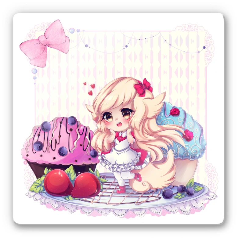 Glasbild La Doll Blanche - Chibi Belle 
