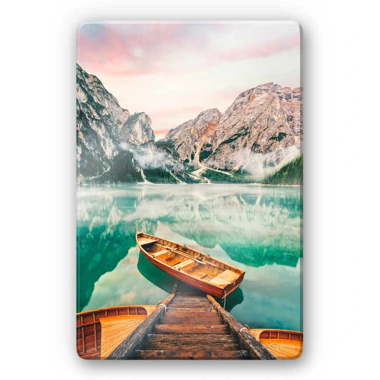 Glasbild Lago di Braies 