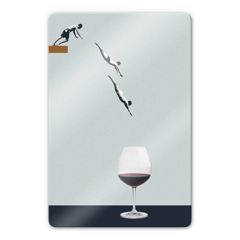 Glasschilderij Leon - Your best friends forget you get old 