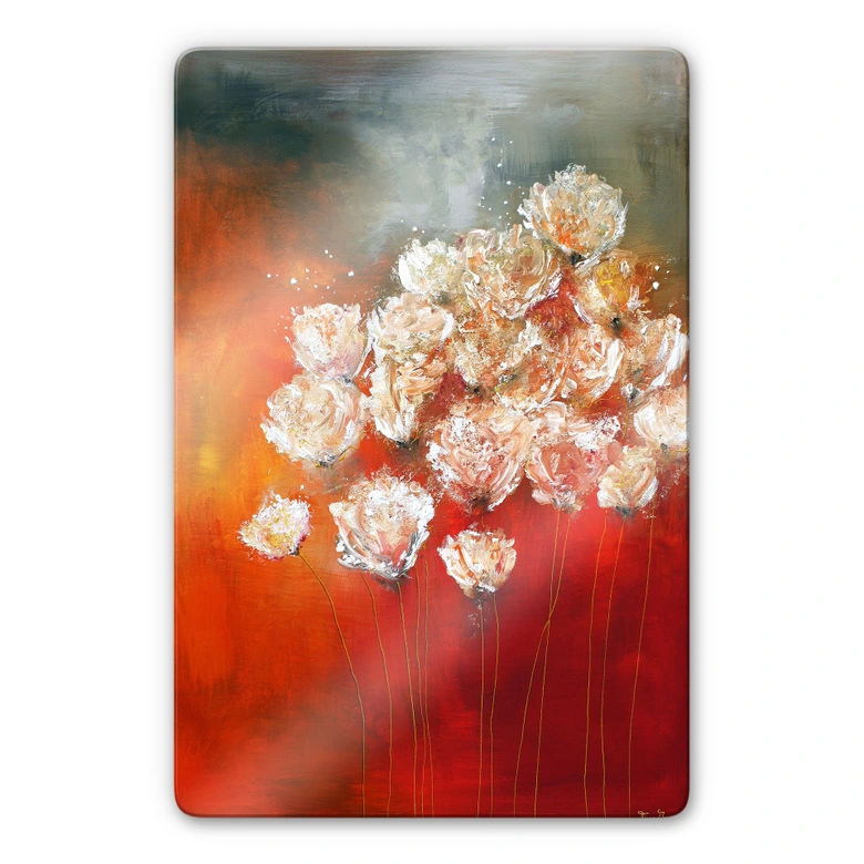 Glasbild Melz - Wilder Mohn 