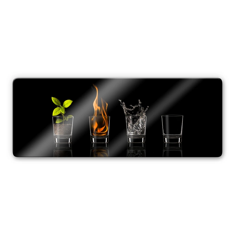 Glasbild Frutos Vargas - The Four Elements - Panorama 