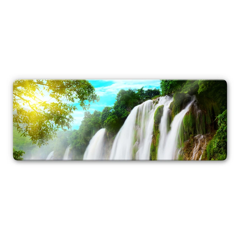 Tableau en verre - Lagune bleue - Panorama 