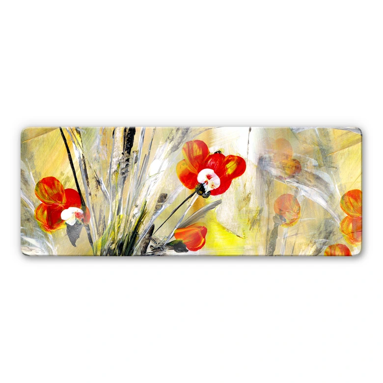 Tableau en verre - Niksic - Petit coquelicot - Panorama 