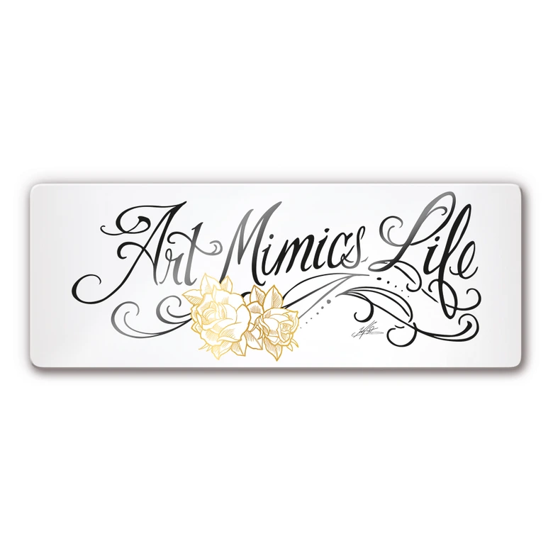 LA Ink Art Mimics Life Glass art 
