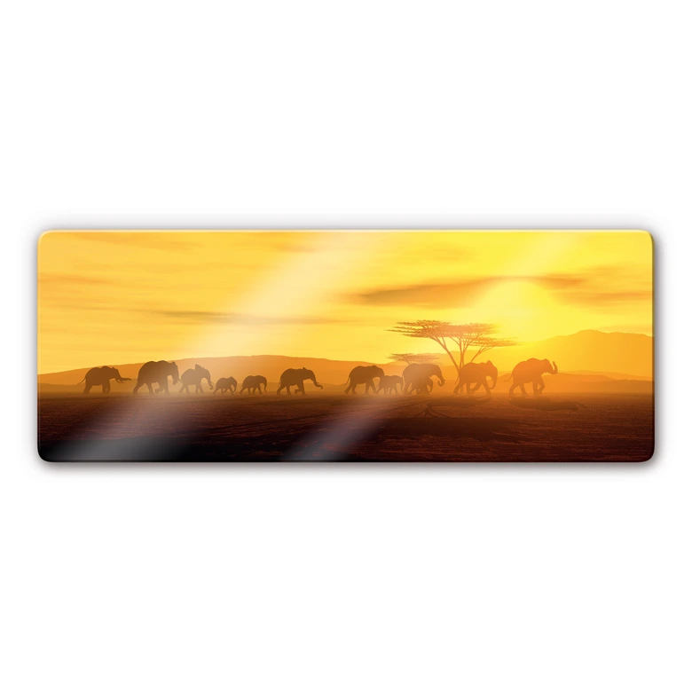 Glasbild Die Wanderung Panorama 