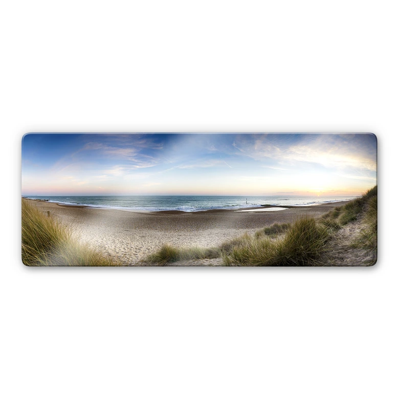 Glasschilderijen Strandpanorama 