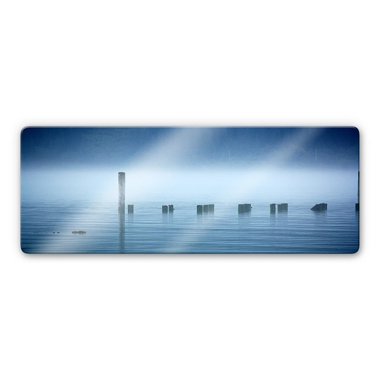 Tableau en verre - Banc de brouillard - Panorama 