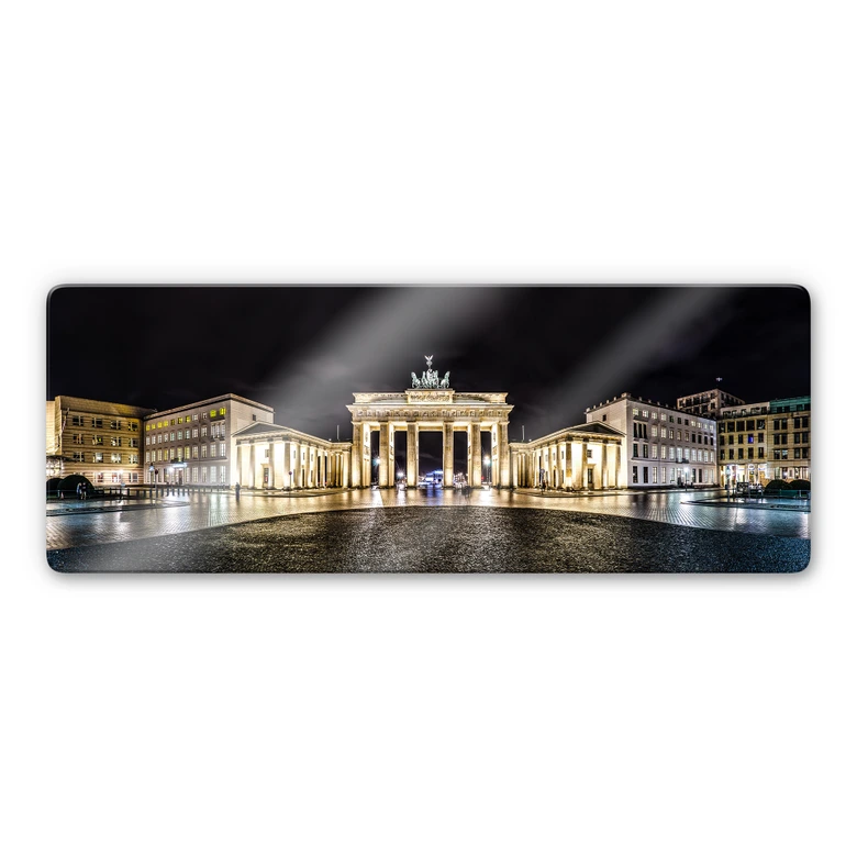 Glasbild Brandenburger Tor - Panorama 