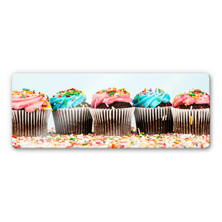 Tableau en verre - Party Cupcakes - Panorama 