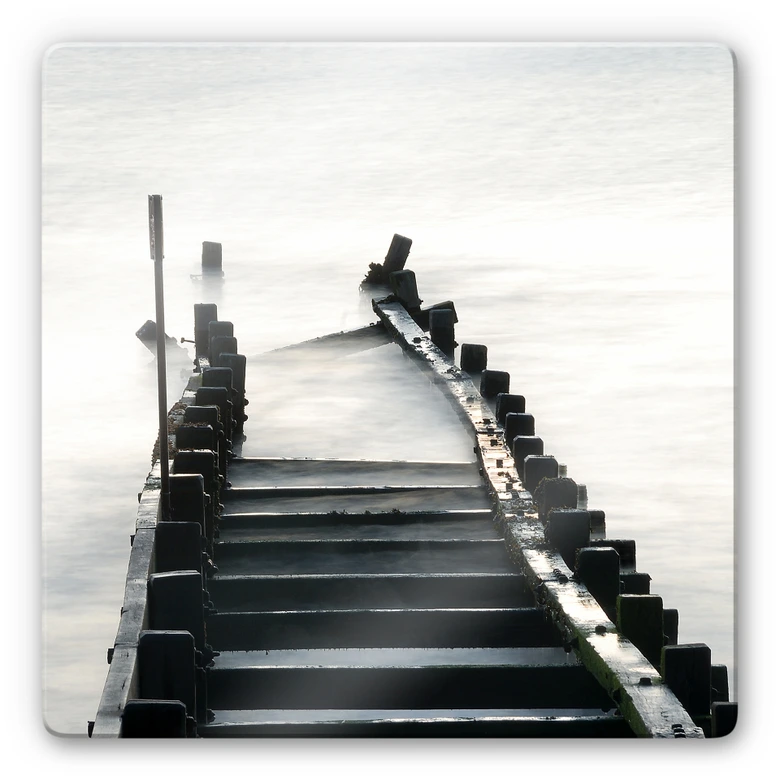 Glasbild Way to nowhere - quadratisch 