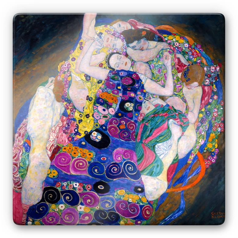 Klimt - Jomfruen - Glaskunst 