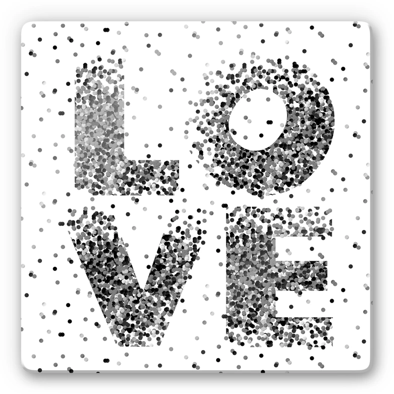 Tableau en verre - Confettis in Love 