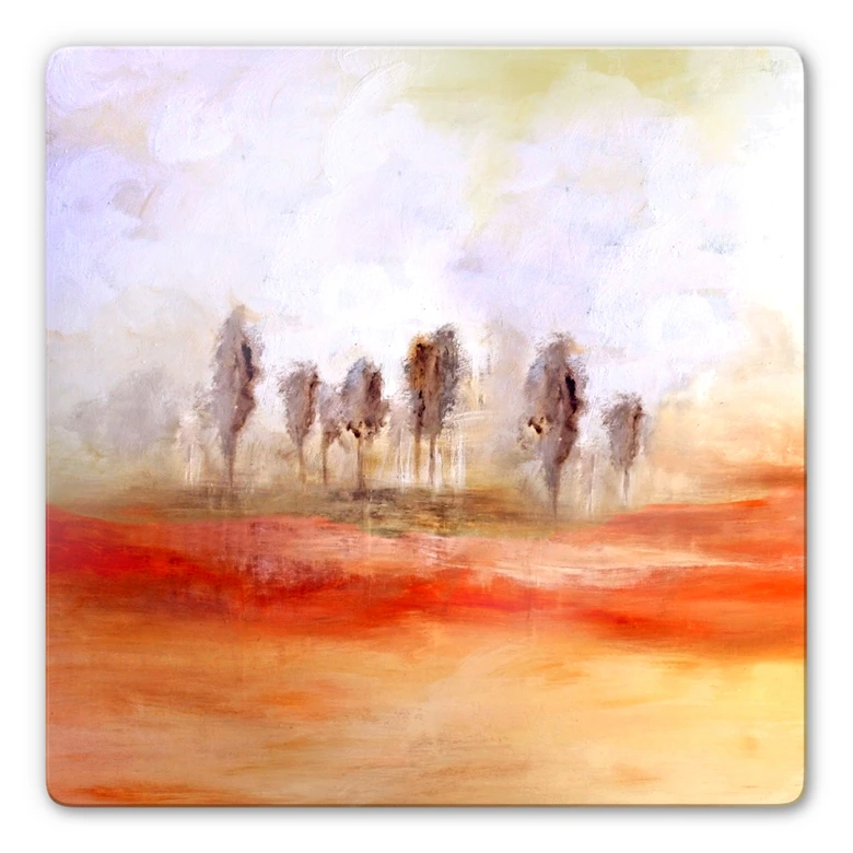 Tableau en verre - Melz - Heure du repos - carré 