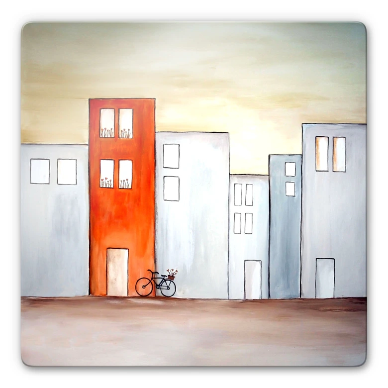 Tableau en verre - Melz - carré 
