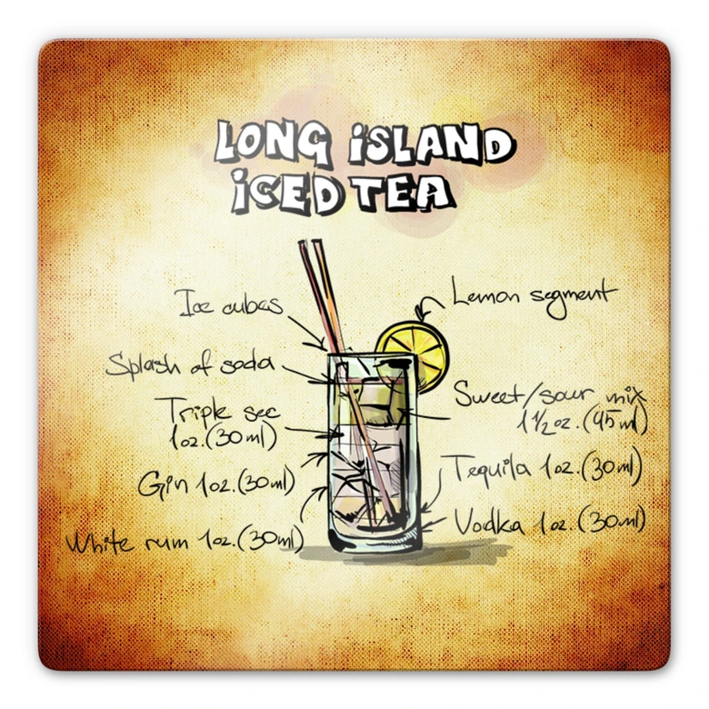 Glasbild Long Island Iced Tea - Rezept 